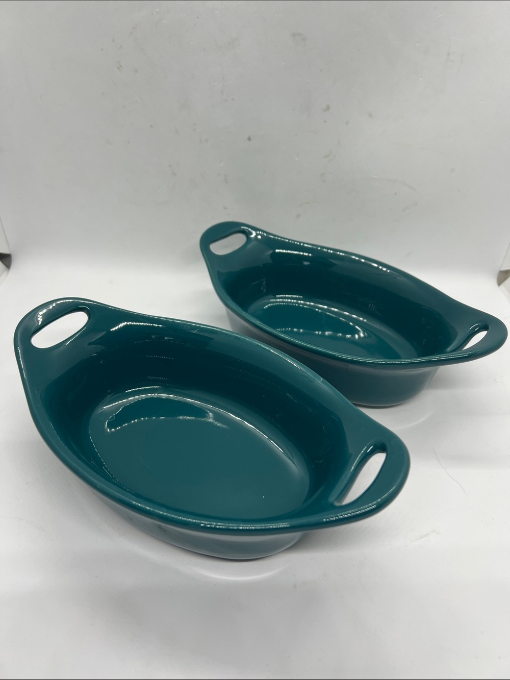 Rachael Ray 12oz Baking Dish Stoneware Serving Ramekin Lot of 2 Preowned